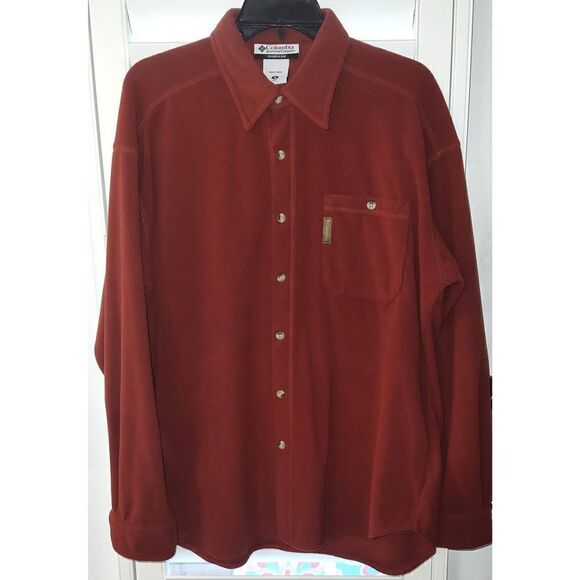 COLUMBIA SPORTSWEAR Men's Medium long sleeve button up shirt. Brick color. New n - Picture 1 of 9